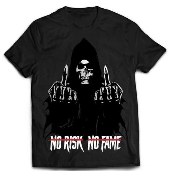 Skull Labs T-Shirt NO RISK-NO FAME Schwarz/ Silber