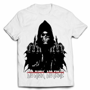 Skull Labs T-Shirt NO RISK-NO FAME Weiß/ Silber